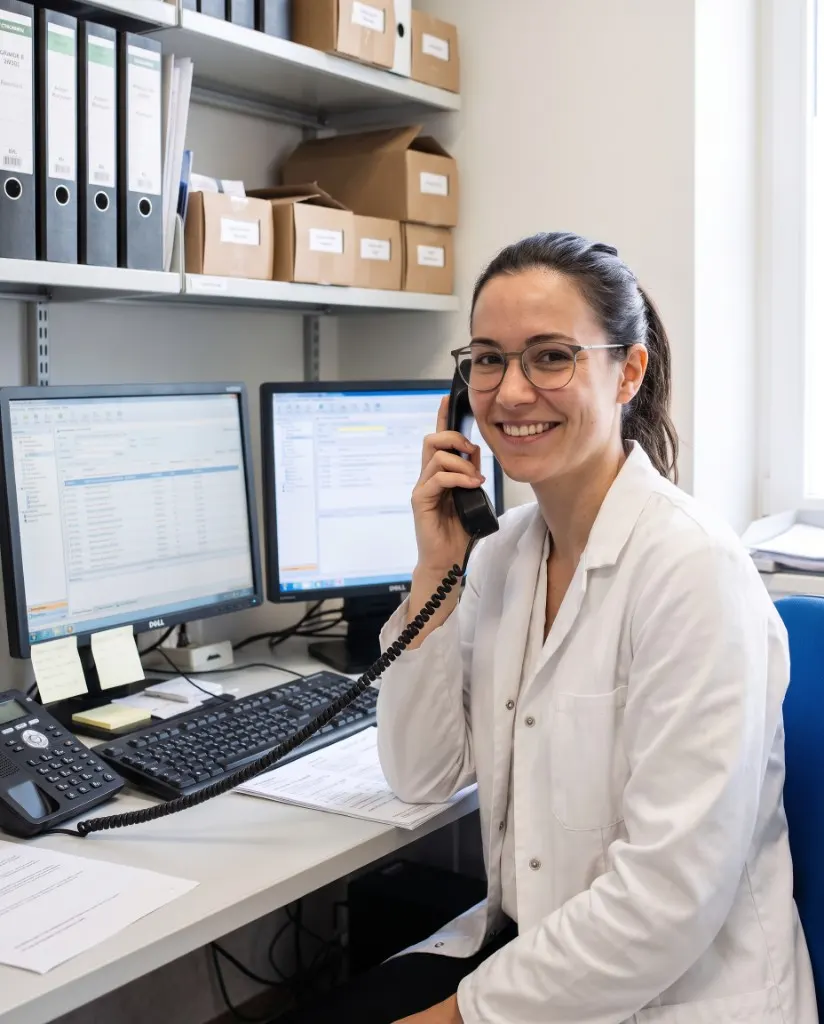 Sanvivo Apothekerin am Telefon